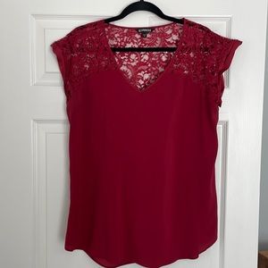 Express top, lace back, Large